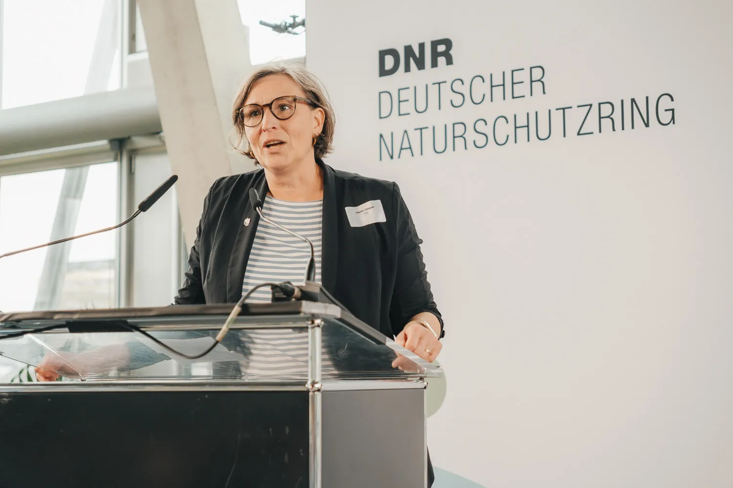 Heike Vesper auf dem Podium